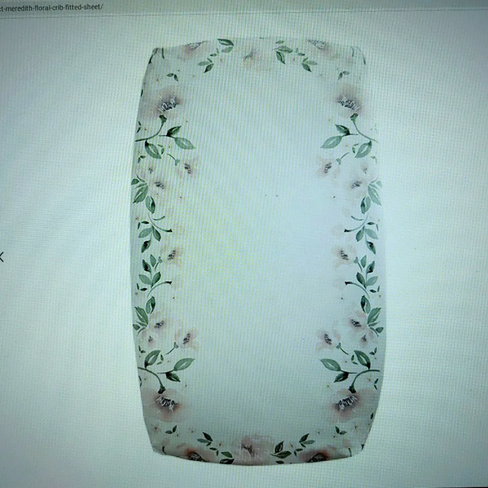 Pottery Barn Kids NWOT MEREDITH Floral PICTURE PERFECT Organic Crib Fitted
